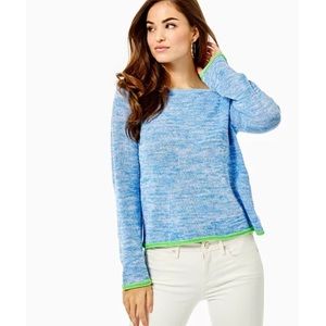 Lilly Pulitzer Zaylia Sweater - Zanzibar Blue Marl - XS LIKE NEW, WORN ONCE